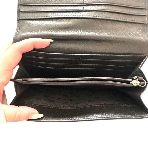 ANYA HINDMARCH Leather Zippered Wallet Black - Picture 3 of 5